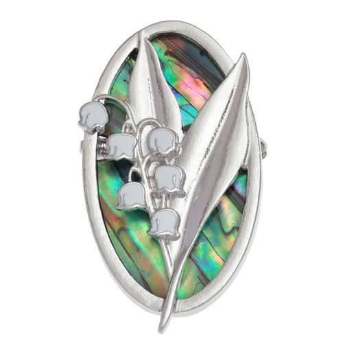 Lily flower brooch - brooch, silver