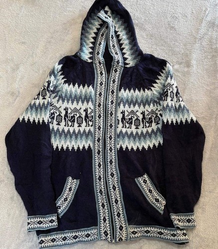 Hooded wool blend knit - hooded,