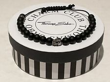 Thomas Sabo Men's Silver Skull & Obsidian Bead Bracelet - BNIB