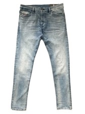 Mens Diesel Tepphar Jeans Skinny Fit Stretch Blue Denim Tapered Leg W33 L32