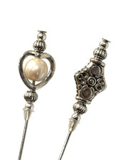 2X Hat Pins Vintage Antique