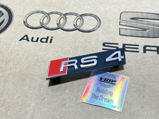 Audi RS4 Front RS4 Grill Badge Logo Emblem Genuine New OEM Part