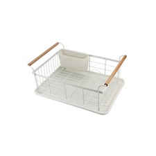 White Dish Rack With Wooden