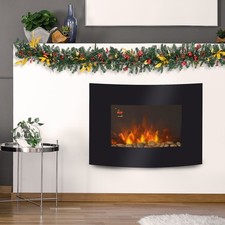 LED Backlit Fireplace Electric