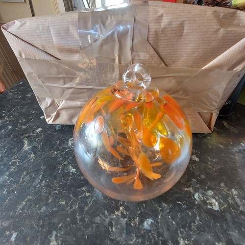 Hand blown bauble hanging - hand-blown, bauble/hanging