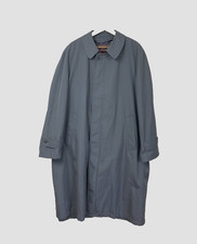 Trench Coat Mens Grey Overcoat Size 42IN Detachable Lining Career Work Vintage