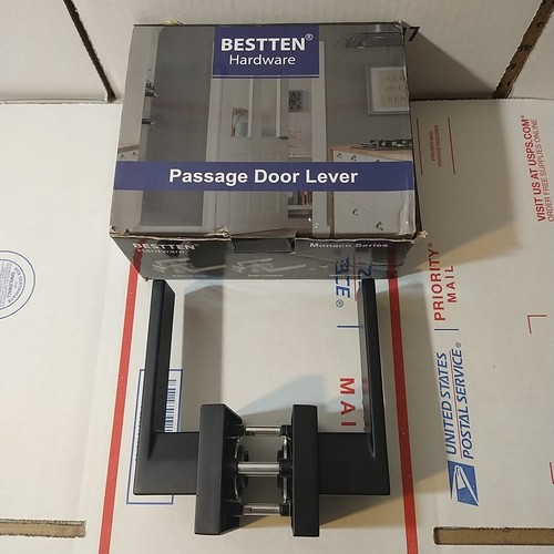 Black matte passage door - black,