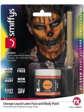 Orange Liquid Latex Paint Face