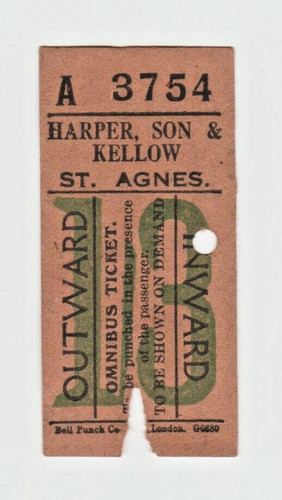 Bus ticket harper son - harper, kellow