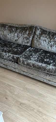 Four seater crushed velvet