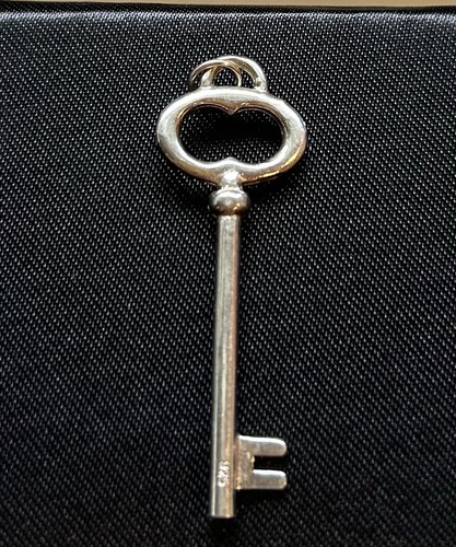 Sterling silver key pendant - sterling,