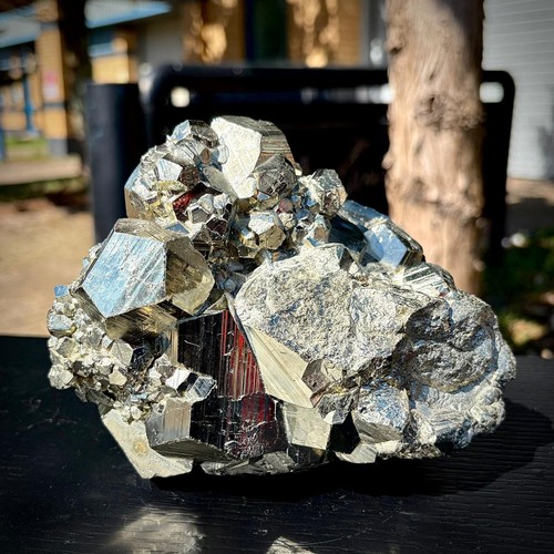 Large pyrite crystal specimen - pyrite,