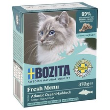 18x370g Haddock Chunks in Jelly Bozita Wet Cat Food
