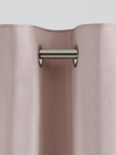 Next Cotton Blackout Thermal Eyelet Curtains BLUSH PINK,  W168 CM Drop 183 CM