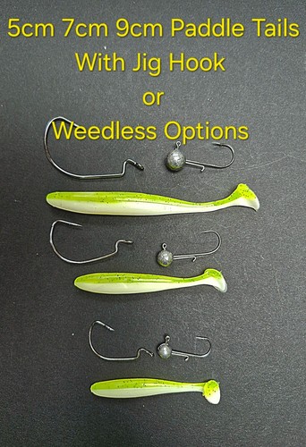 Yellow shad paddle tail - x,