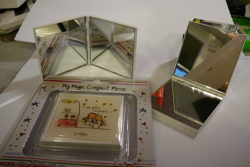Folding compact mirror - folding,