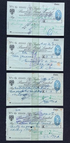 Vintage barclays bank - barclays, cheques
