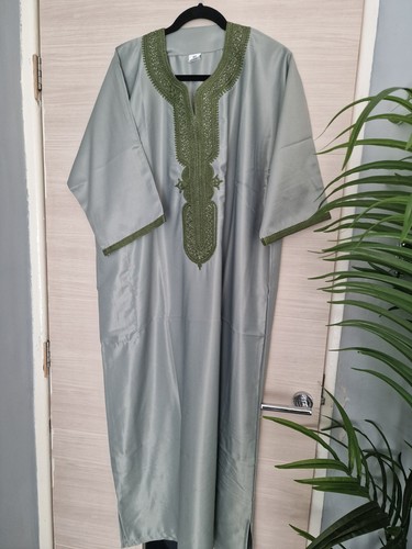 Men moroccan kaftan sage - kaftan,