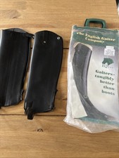 Black Leather English Gaiters