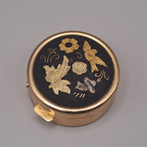 Vintage pill box with birds - vintage,