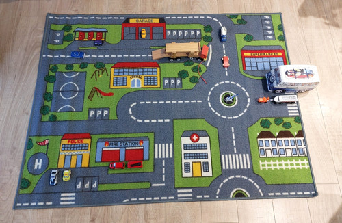 Childrens car road mat carpet - road,