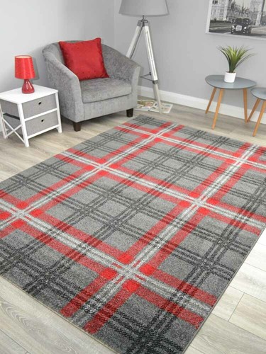 Modern soft tartan - modern, rugs