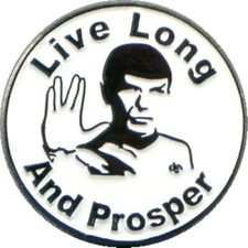 Star Trek Live Long and Prosper Metal Enamel Pin Badge Spock Salute