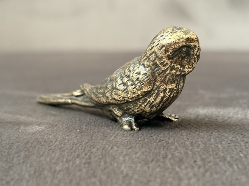 Solid brass parrot figurine - solid,