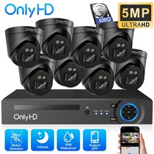 5MP CCTV CAMERA SYSTEM HOME OUTDOOR SECURITY KIT HD 8CH DVR WITH 8 CAMERA+500GB
