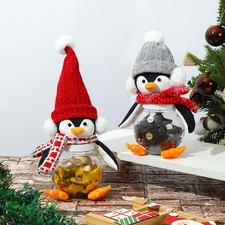 Christmas Penguin Candy Jar
