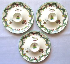 VINTAGE SPODE "CHRISTMAS TOYS" EGG CUPS x 3