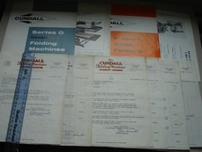 1965 CUNDALL Paper Folding Machine Quotations & Brochures Vintage