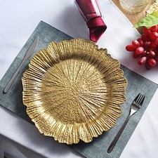 6 GOLD 13" Round Textured