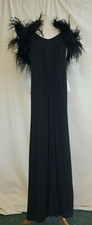 Ladies Black VINTAGE Gina Fratini Evening Dress with Bolero Cardigan, UK 10 2010