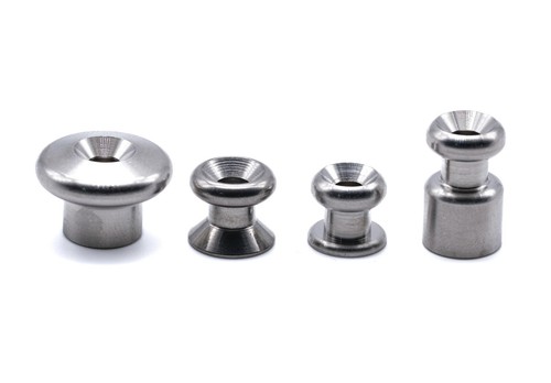 Stainless steel lacing buttons