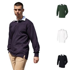 Plain Rugby Shirt Mens Long