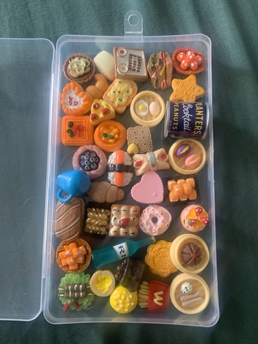 Miniature plastic food for