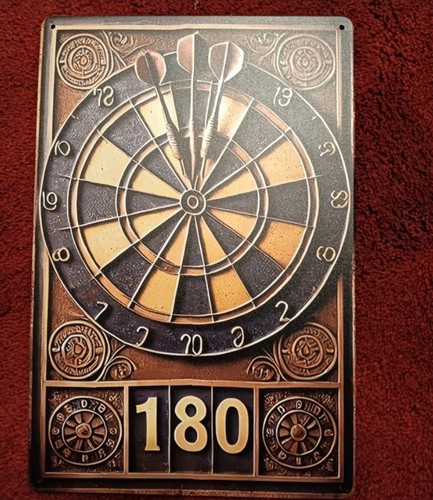Darts 180 tin sign