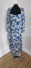 ZARA Blue Satin Midi Dress