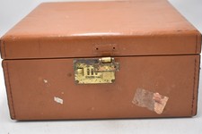 Antique leather travel vanity - leather, travel/vanity