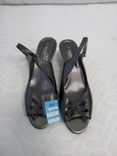 ❤️ Zodiaco Made In Italy Pewter Silver Shoes Leather Size 8 Vgc