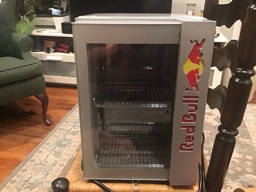 Red bull mini fridge - red,