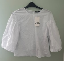 BNWT White Cotton ZARA Poplin