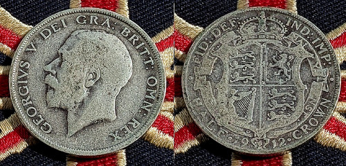 1912 half crown - half, solid