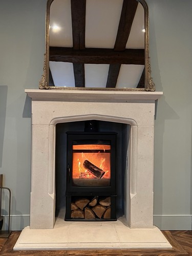 Bath stone fireplace - , the