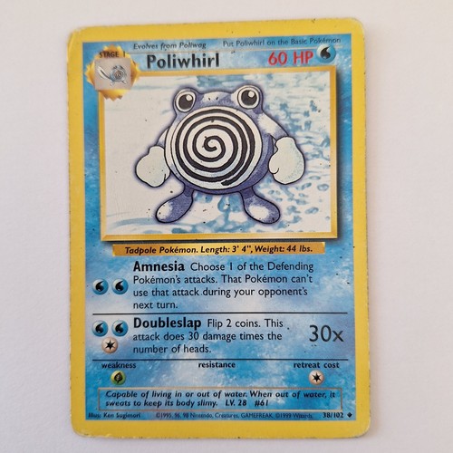 Poliwhirl 102 pokemon card - pokemon,