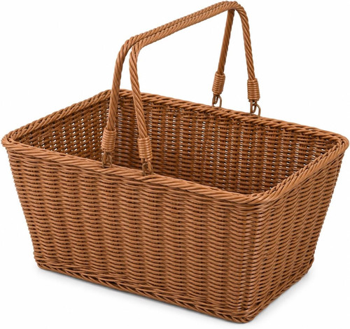 Handwoven wicker garden trug - trug, &
