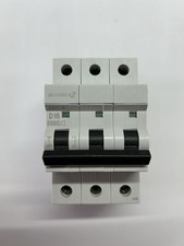 MEM MCB 16 Amp Triple Pole 3 Phase Breaker Type D 16A D16 Memshield 2 MDH316