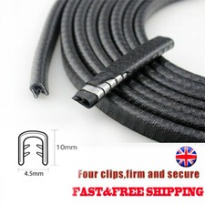 4.5M Black Car Door Boot Edge Protect Strip Trim U Shape Guard Rubber Universal
