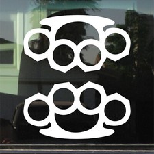 Brass Knuckles Custom Vinyl Sticker / Decal Pair 